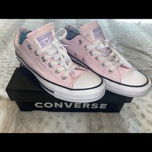 Pink Floral Low Top Converse - Rare and Unique